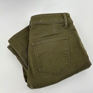 Talbots Flawless Five-Pocket Slim Ankle Jeans Olive Green Size 4L Womens